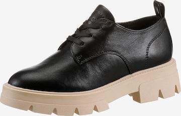 s.Oliver Lace-Up Shoes in Black: front