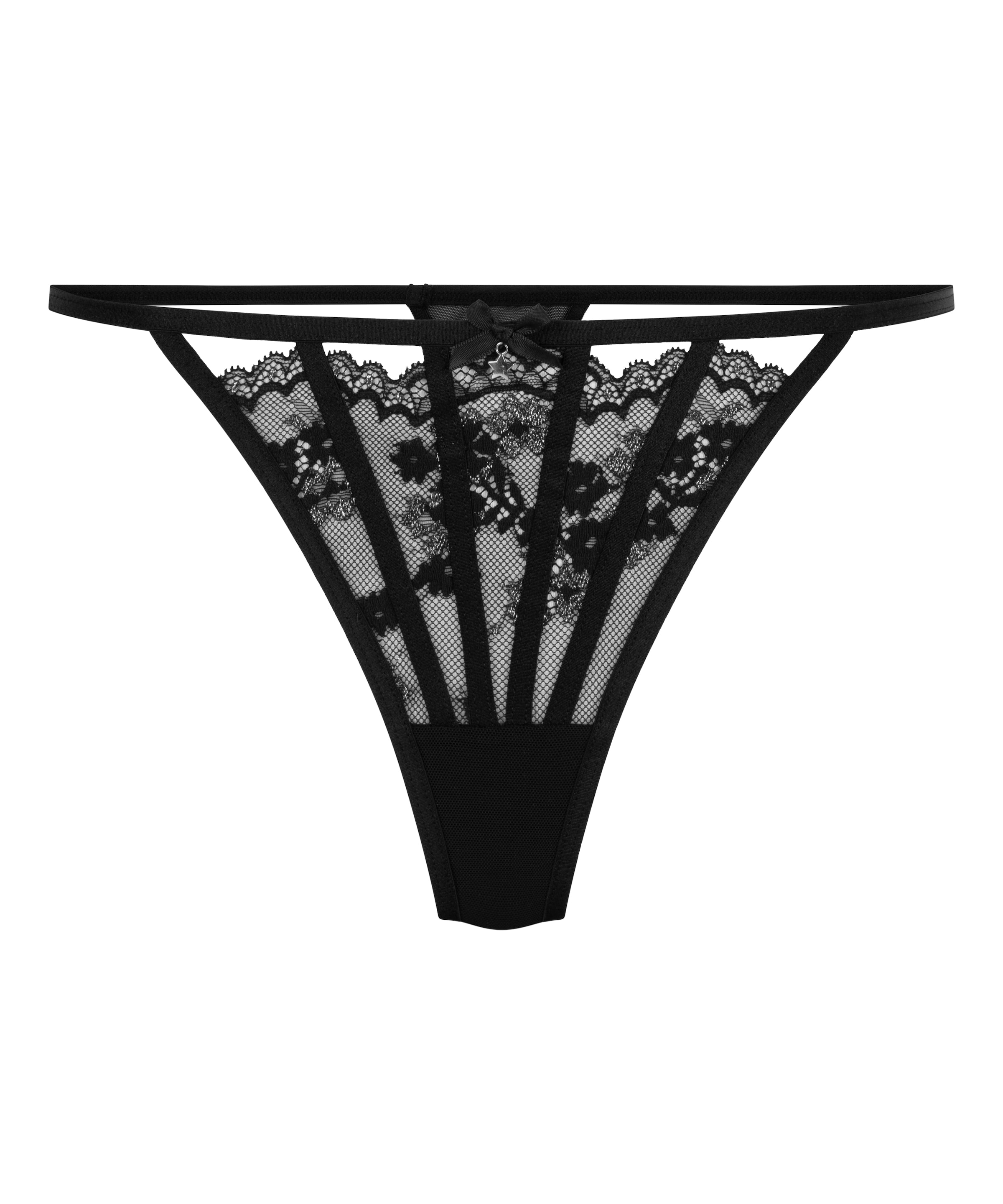 Hunkemöller String in Zwart: voorkant