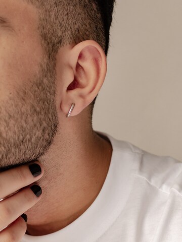 Hey Happiness Oorbel 'Oval Hoop' in Zilver