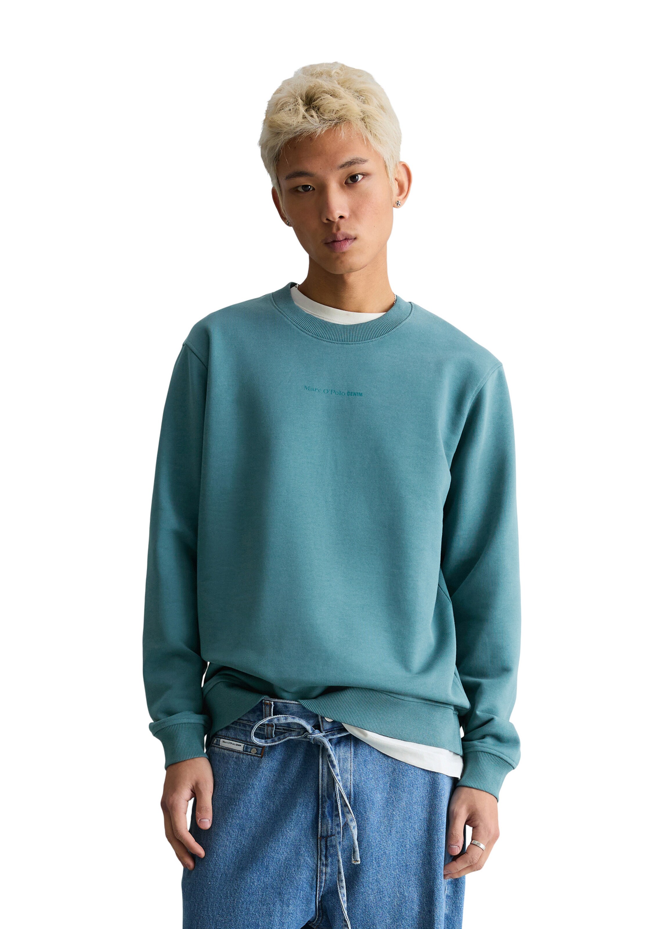 Marc O'Polo DENIM Sweatshirt in Groen: voorkant