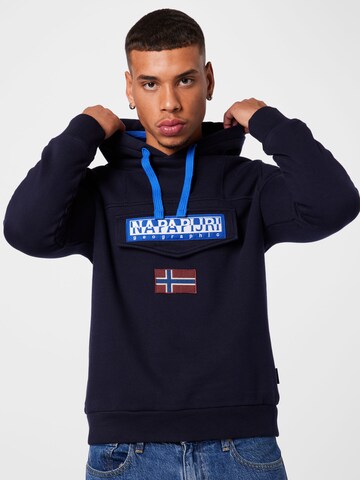 NAPAPIJRI Sweatshirt 'Burgee Win' in Blauw: voorkant