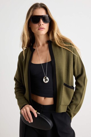 Trendyol Knit cardigan in Green: front