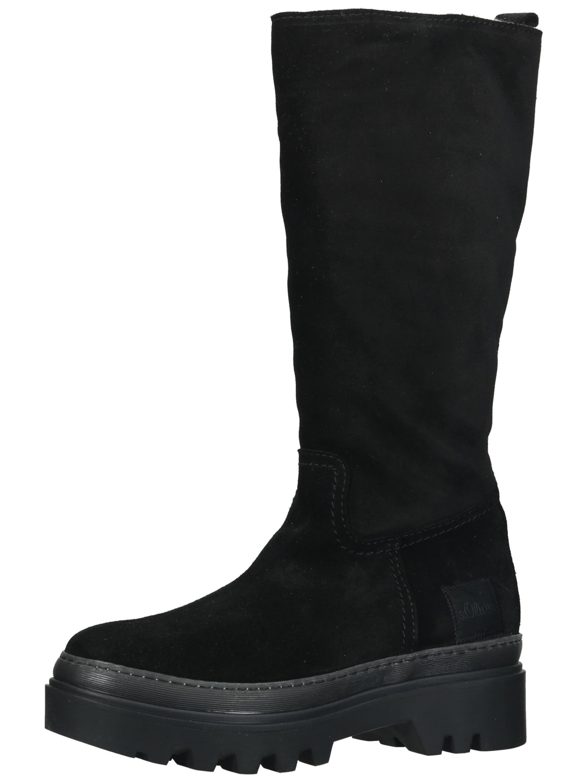 s.Oliver Boot in Black: front