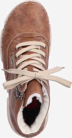 Rieker Lace-Up Ankle Boots in Brown