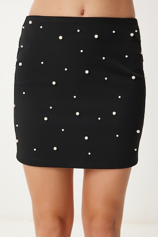 Fustă de la Happiness İstanbul pe negru: față