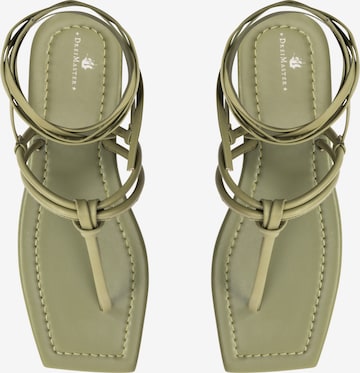 DreiMaster Vintage T-Bar Sandals in Green