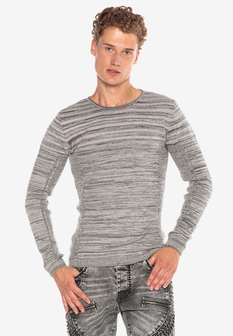 CIPO & BAXX Sweater in Grey: front