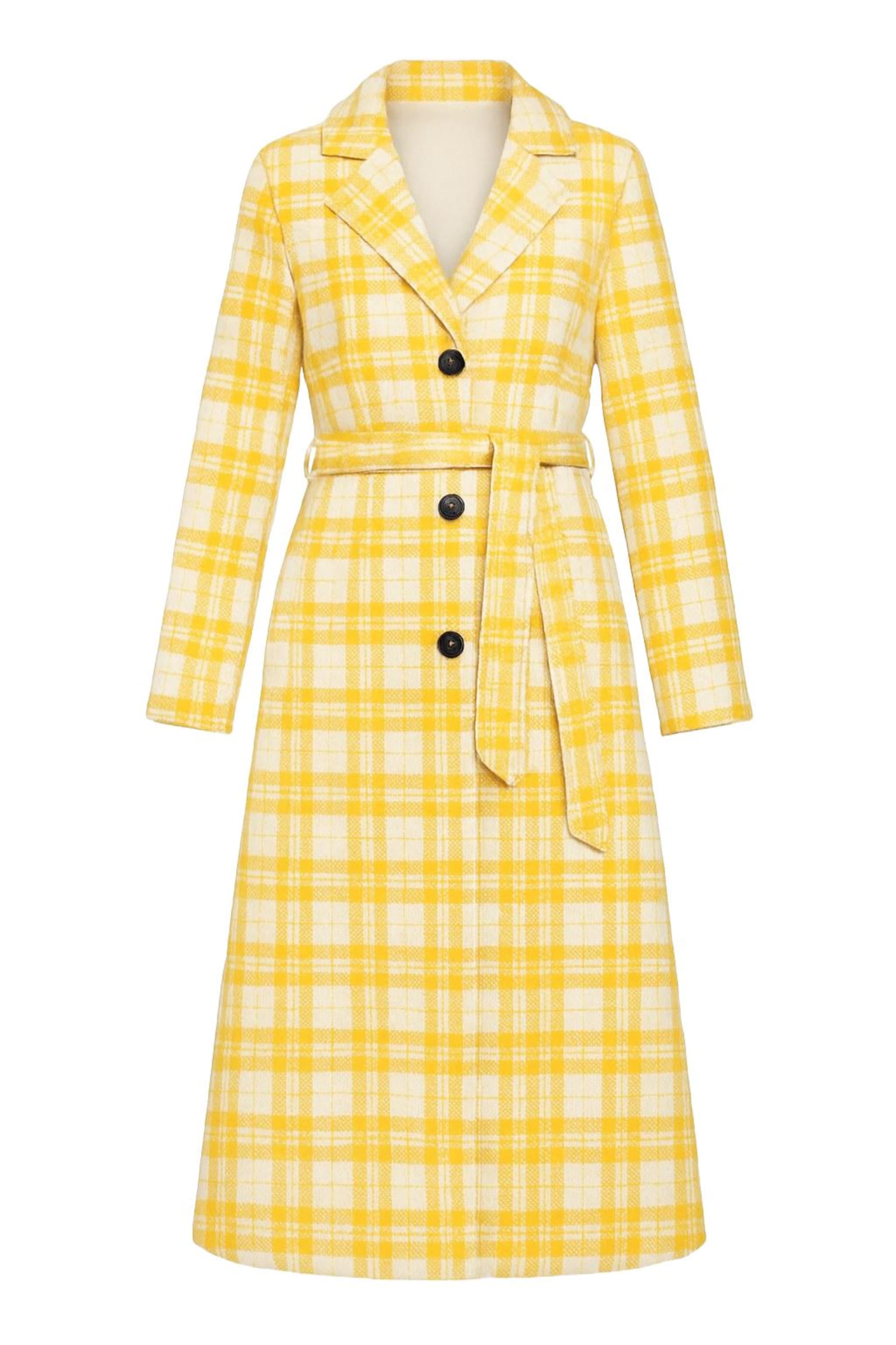 MODAMIHRAM Tussenmantel in Geel: voorkant