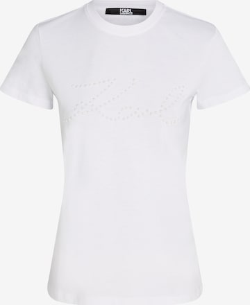Karl Lagerfeld - Camisa 'Embellished' em branco: frente