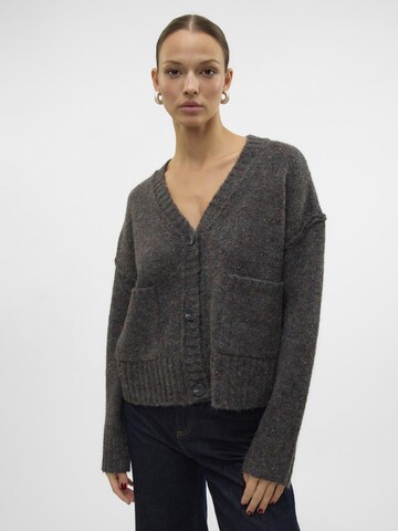 VERO MODA Strickjacke 'INGRID' in Grau: Vorderseite