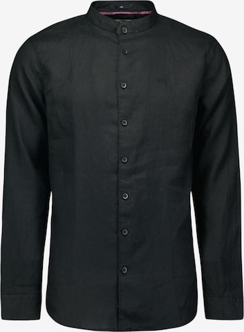 No Excess Regular fit Button Up Shirt 'Granddad' in Black: front