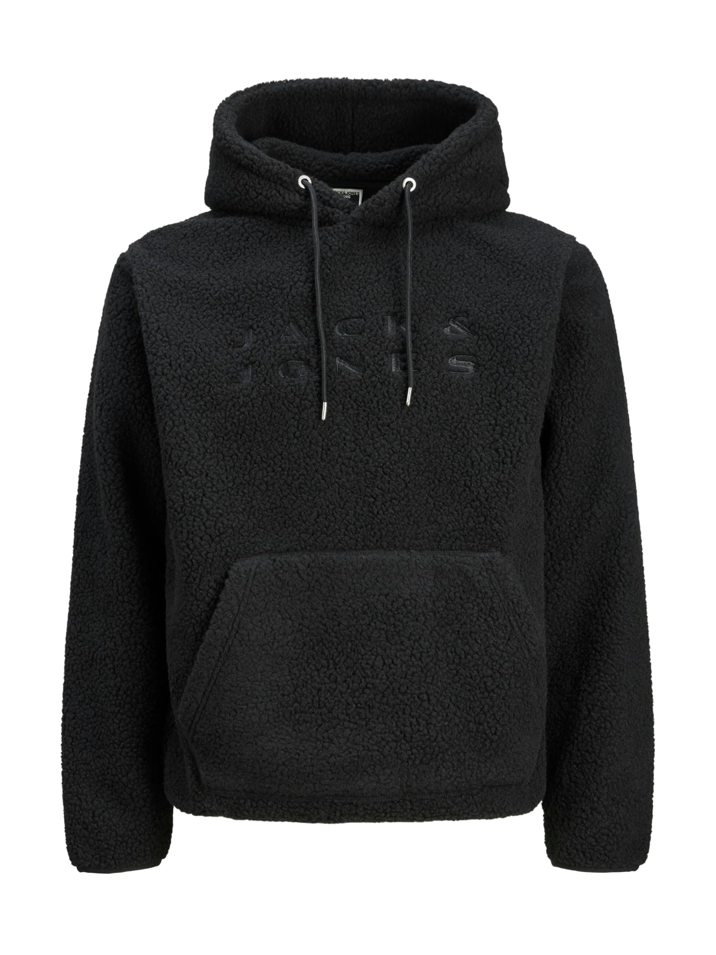 JACK & JONES Sweatshirt 'Maglieria Jack&Jones 12285678' i sort: forside