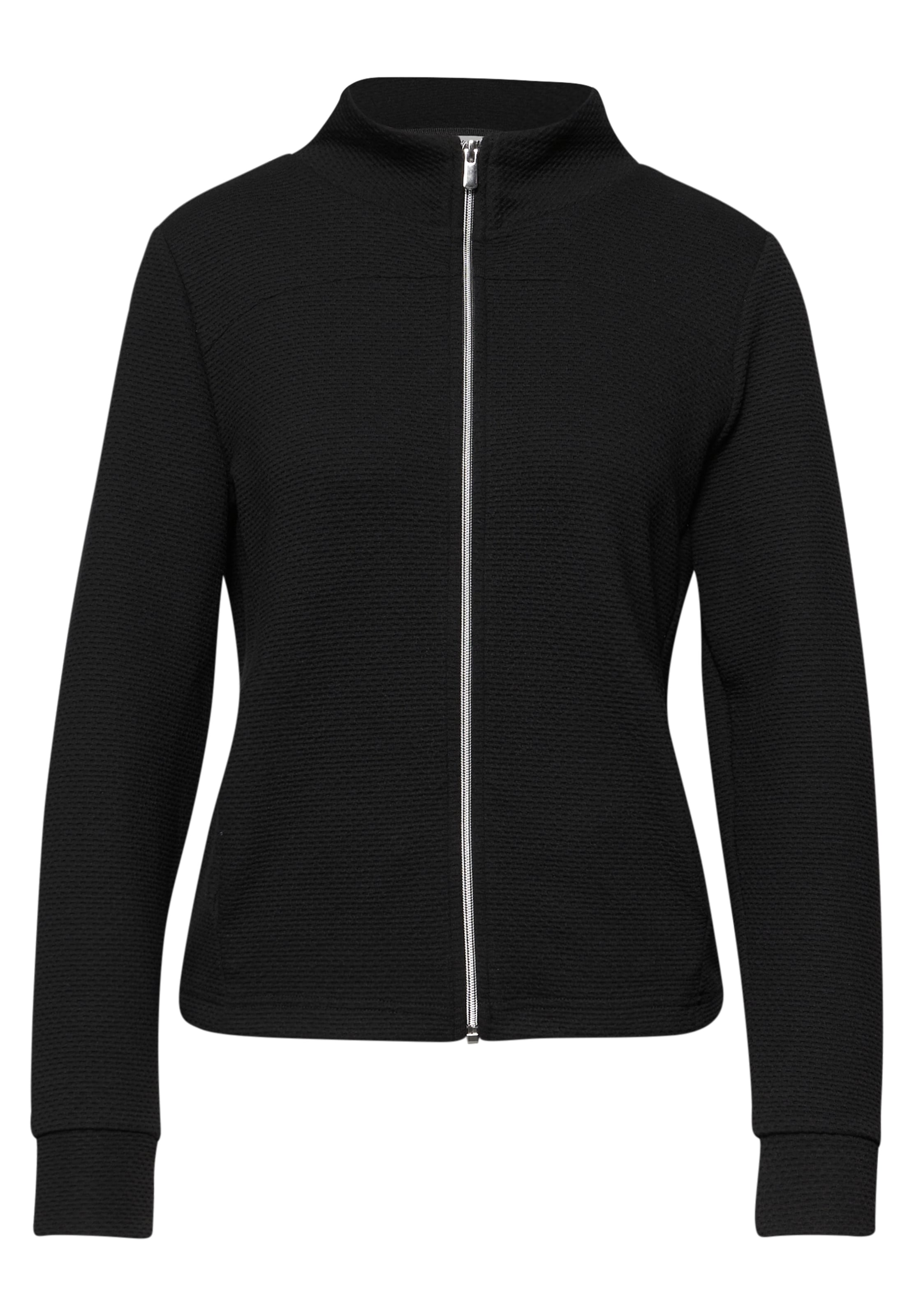 STREET ONE Strickjacke in Schwarz: Vorderseite