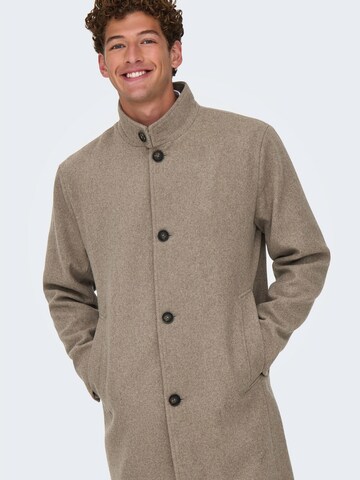 Manteau mi-saison 'ONSCHARLES' Only & Sons en gris