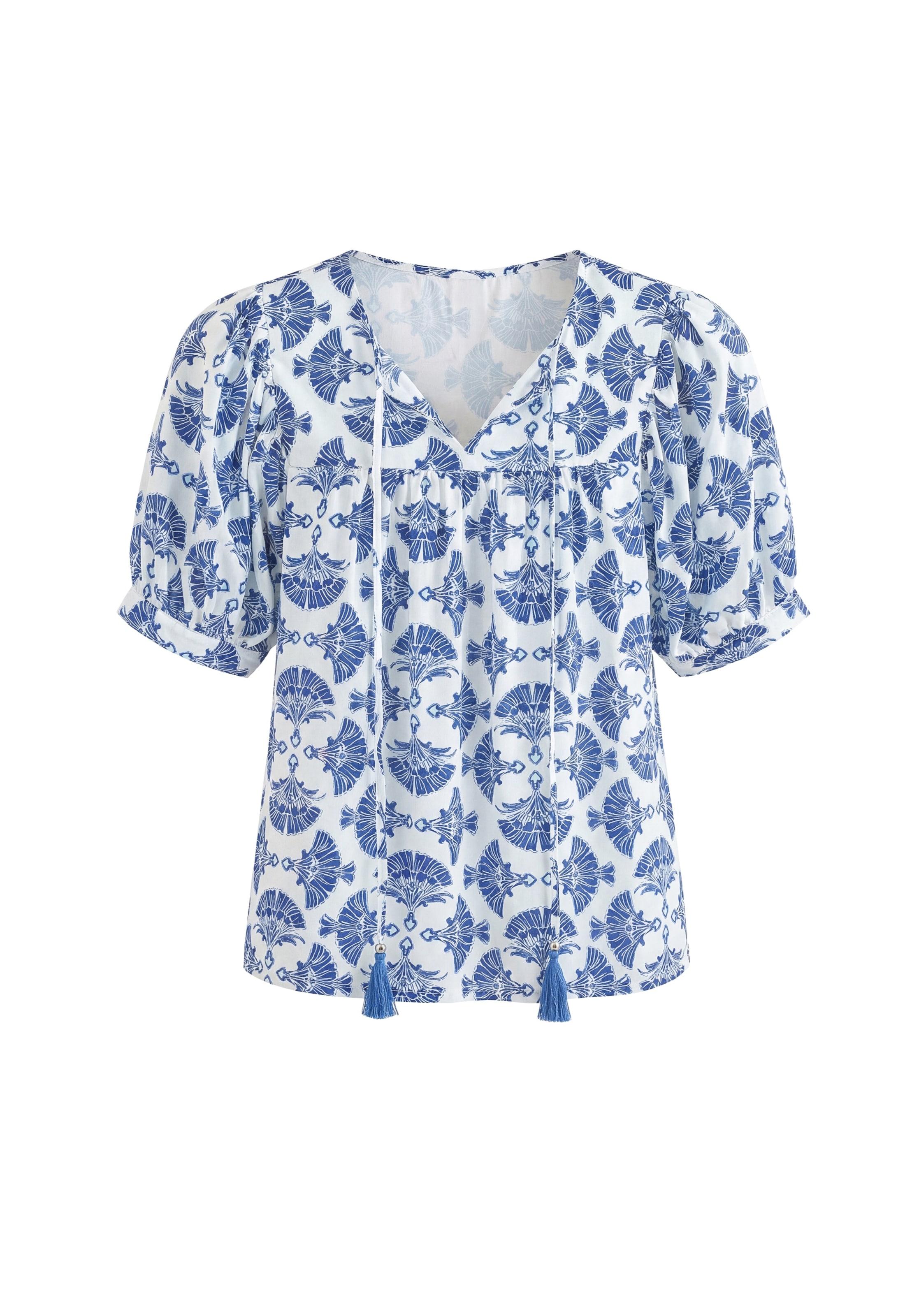 Usha Blusa en L en azul, Vista del producto