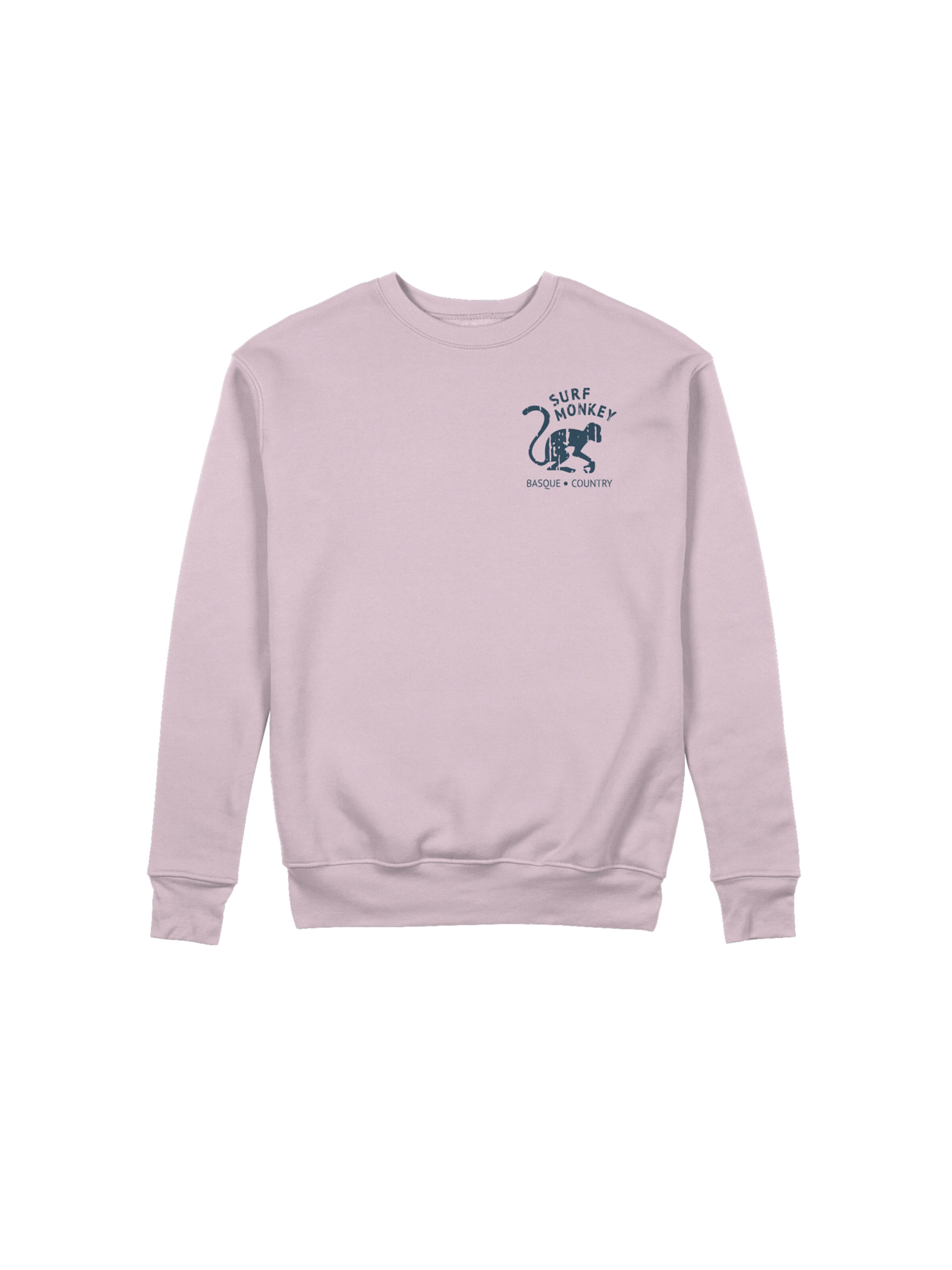 Sweat-shirt Surf Monkey en rose : devant