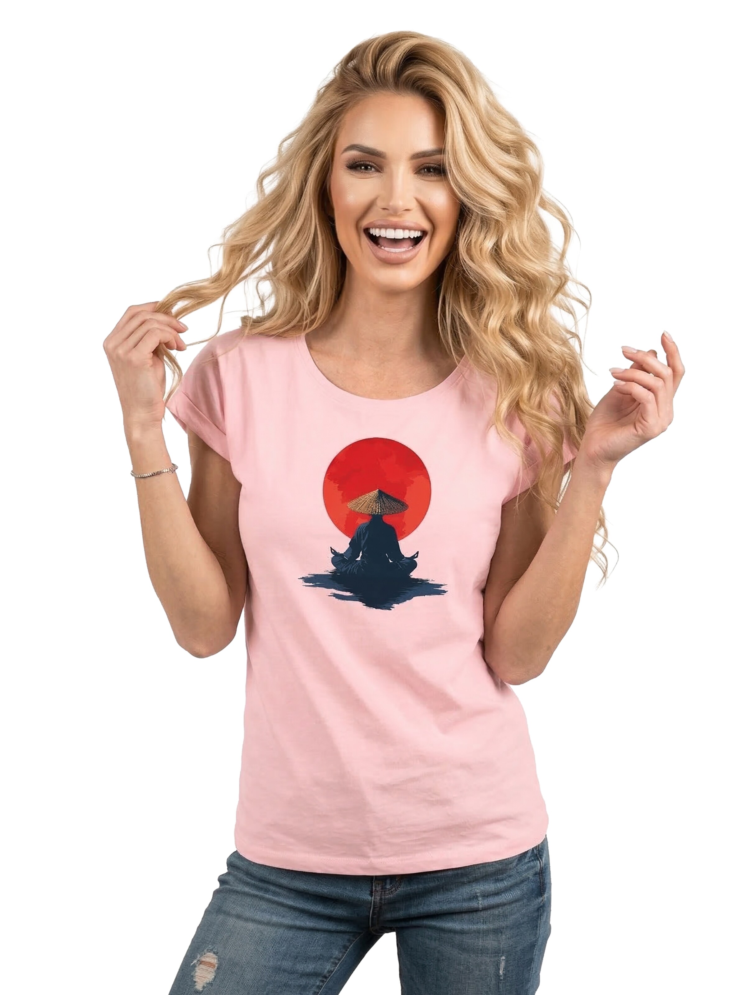 MAKAYA Shirt 'Monk' in Pink