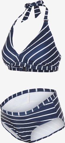 MAMALICIOUS Triangel Bikini 'Filse' in Blau: predná strana