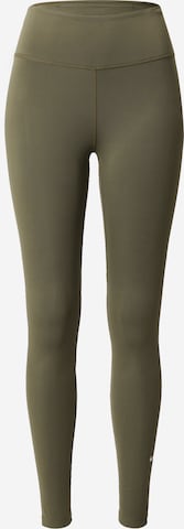 Skinny Pantalon de sport 'One' NIKE en vert : devant