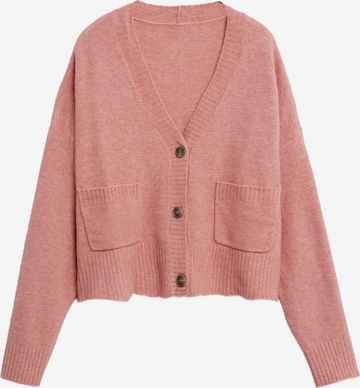 MANGO Knit Cardigan 'Canada' in Pink: front