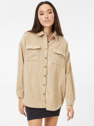 Noisy may Between-Season Jacket 'Flanny' in Beige: front