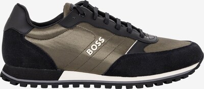 BOSS Baskets basses en vert / noir / blanc, Vue avec produit