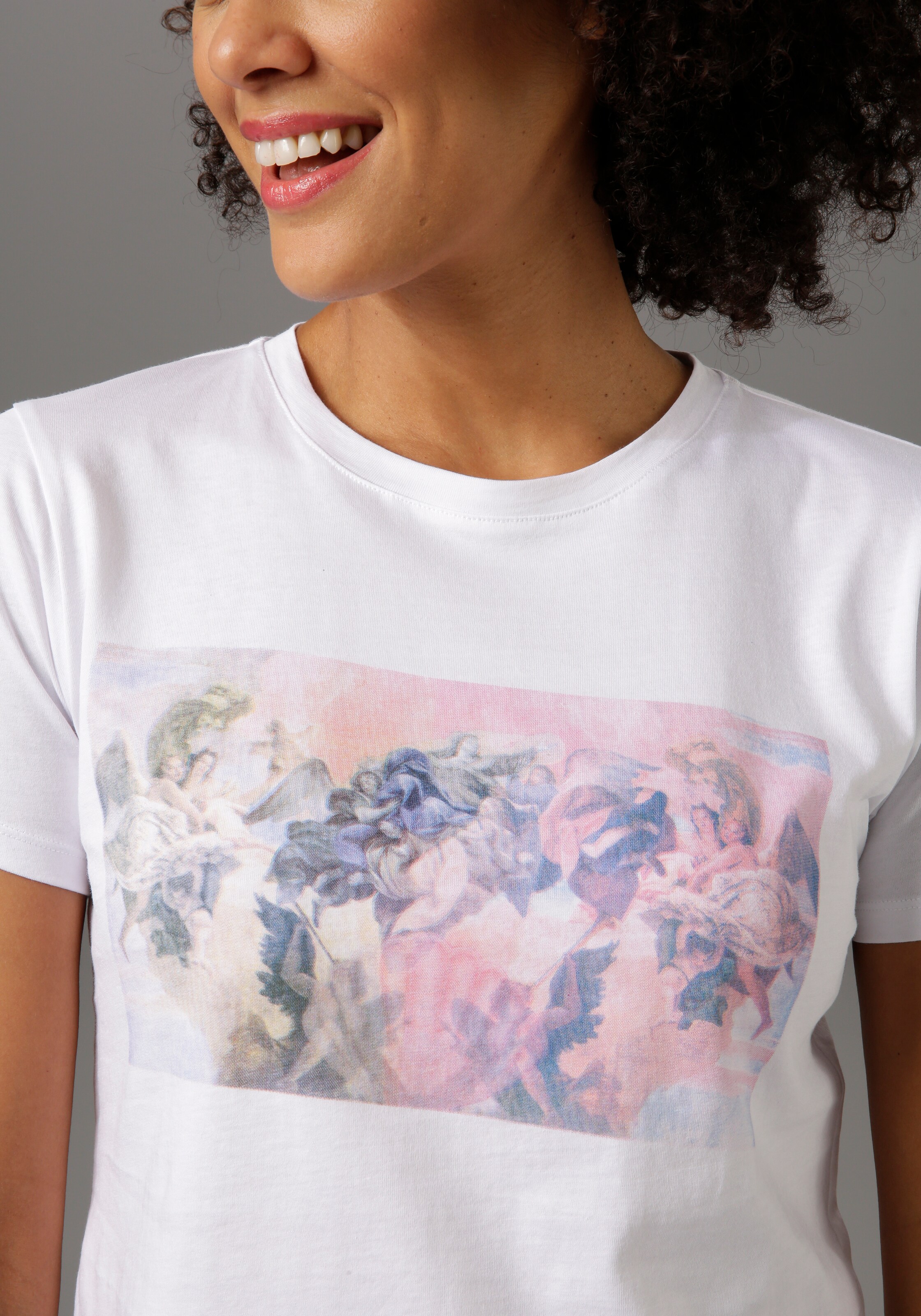 Frauen Shirts & Tops Aniston CASUAL Aniston CASUAL T-Shirt in Weiß - LX12962 Frauen Shirts & Tops Aniston CASUAL Aniston CASUAL T-Shirt in Weiß - LX12962