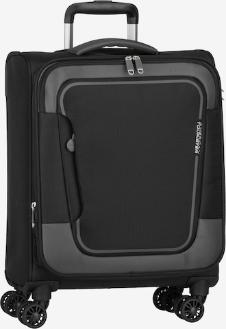 American Tourister Trolley 'Pulsonic Spinner' in Schwarz: Vorderseite