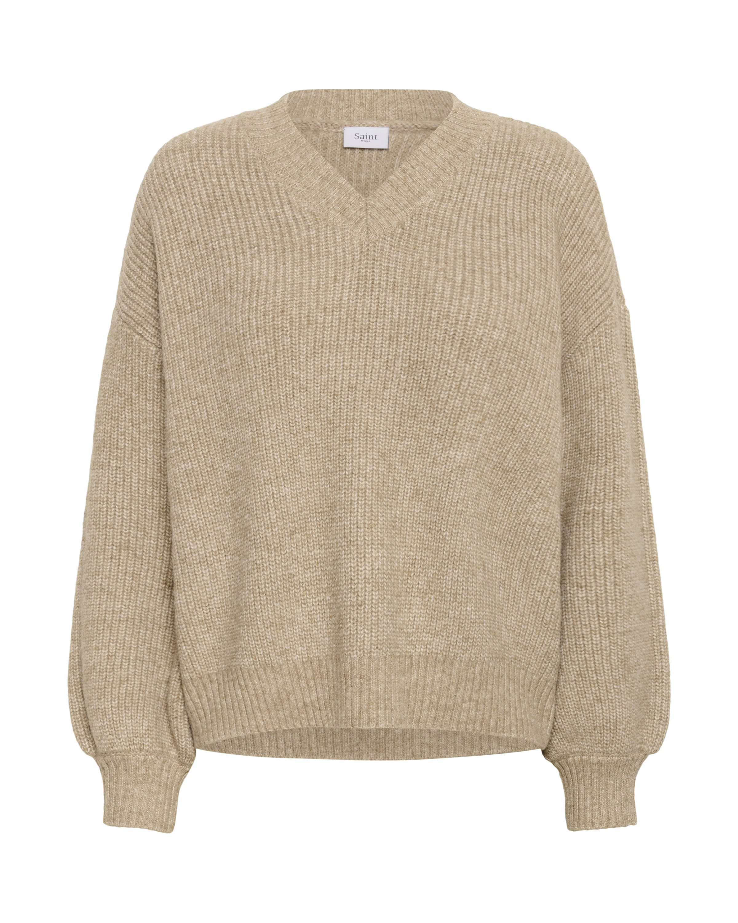 SAINT TROPEZ Trui 'Ottoline' in Beige: voorkant