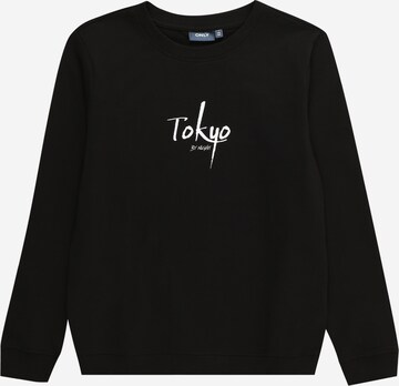 KIDS ONLY Sweatshirt 'THEO' in Zwart: voorkant