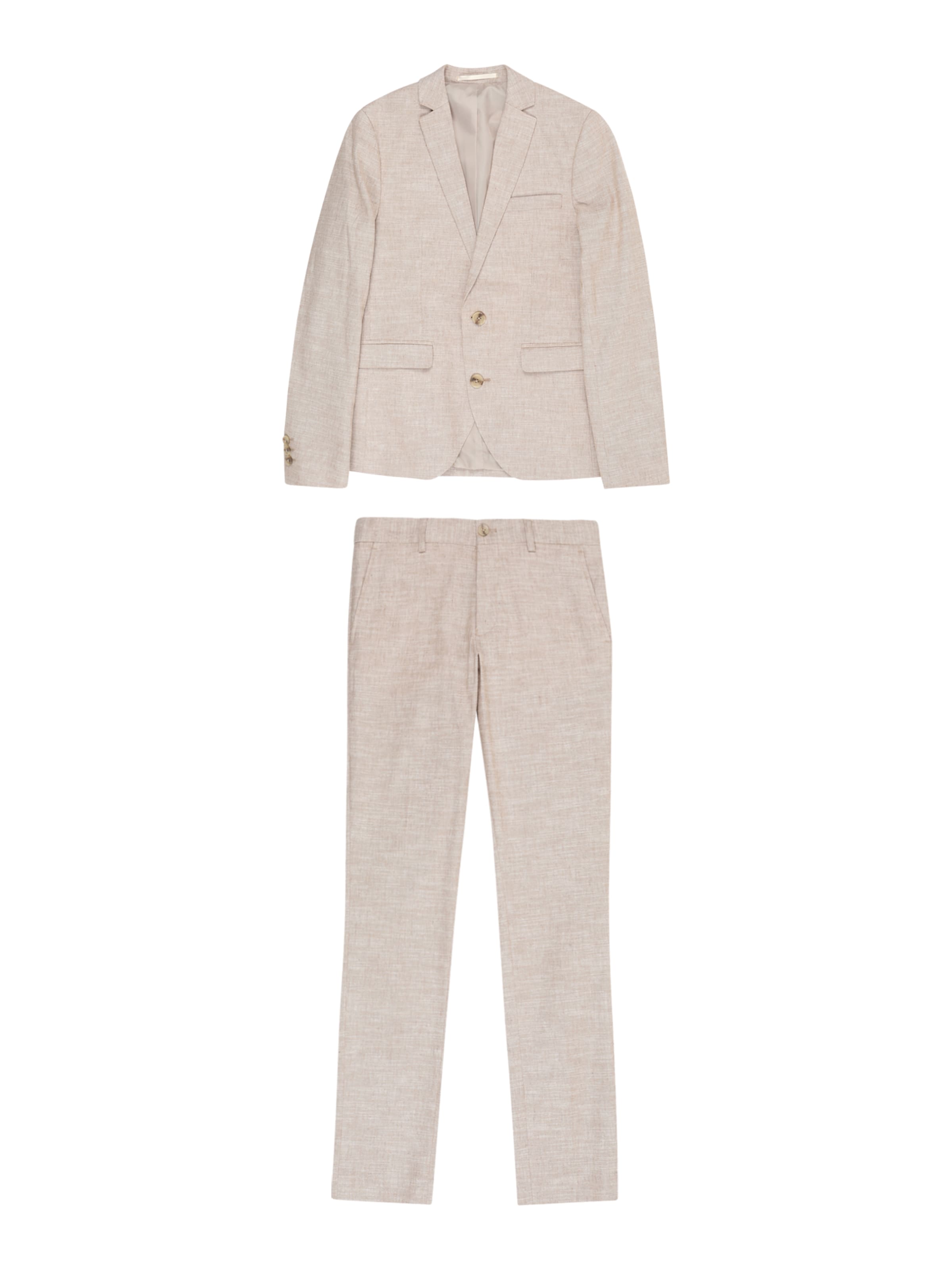 Jack & Jones Junior Úzky strih Oblek - Béžová: predná strana