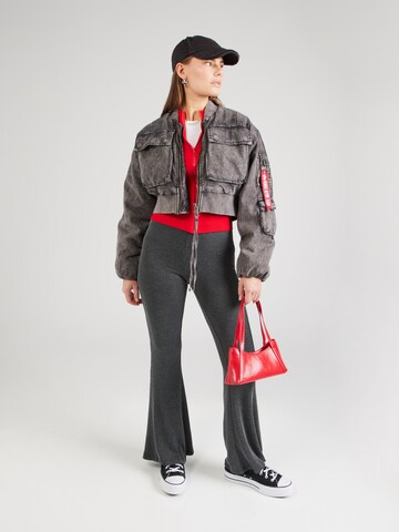 Monki Flared Broek in Zwart