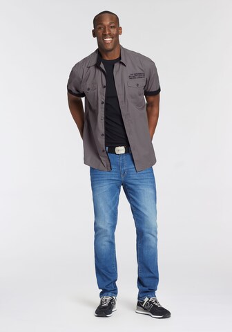 Man's World Comfort Fit Hemd in Grau