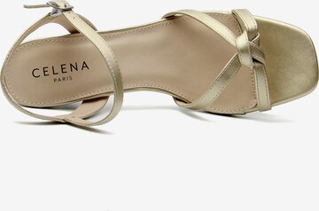 Celena Sandalen met riem 'Chizitelu' in Goud