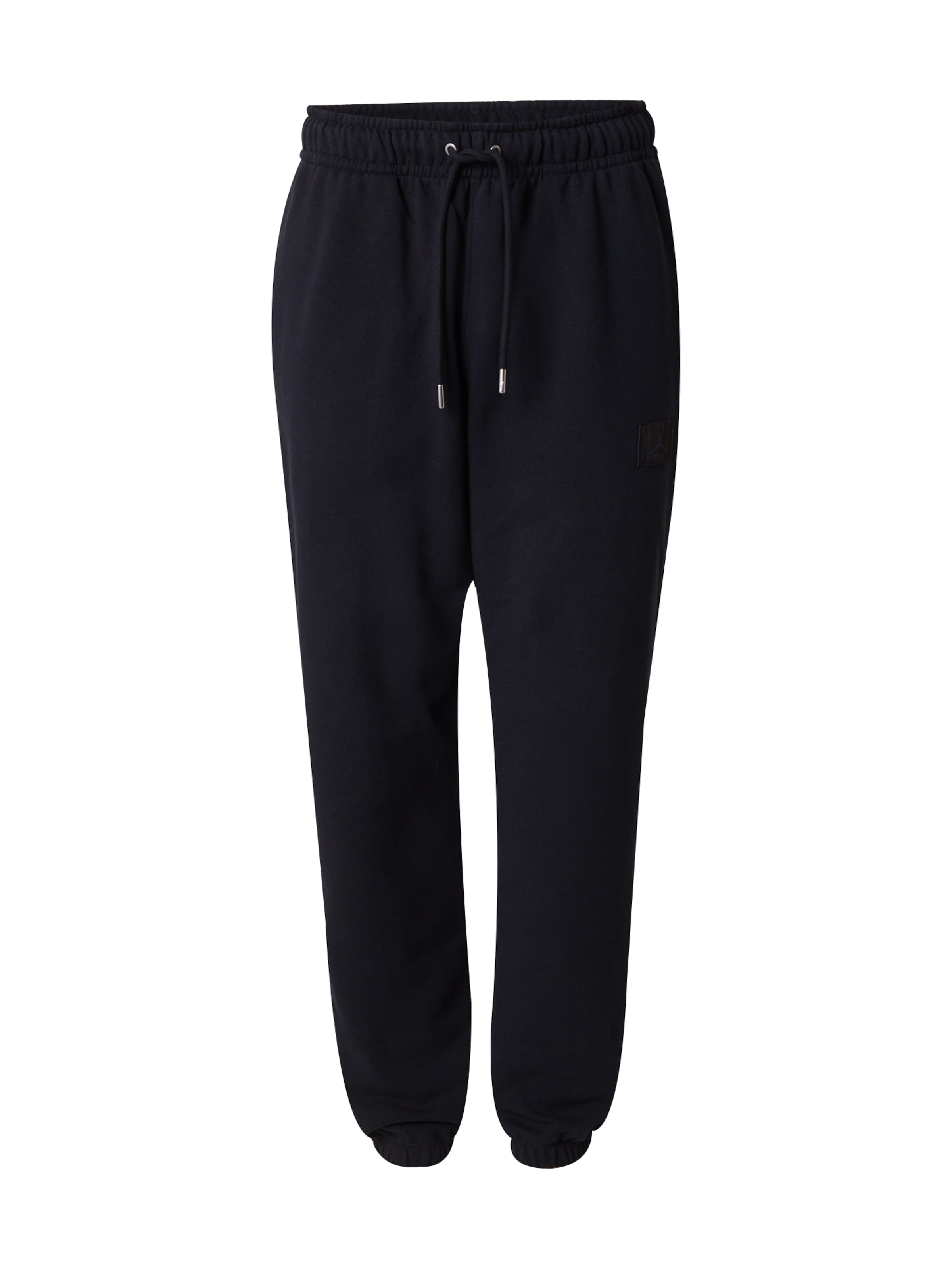 Tapered Pantaloni de la Jordan pe negru: față