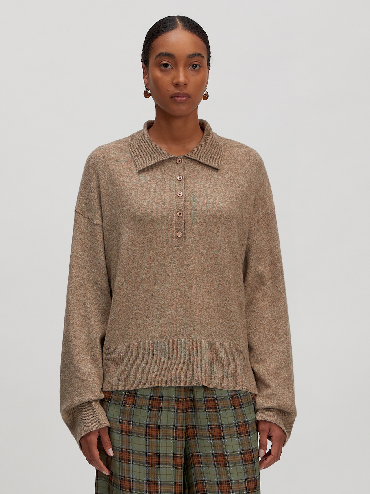 EDITED Produkte Pullover 'Gerit' beigemeliert