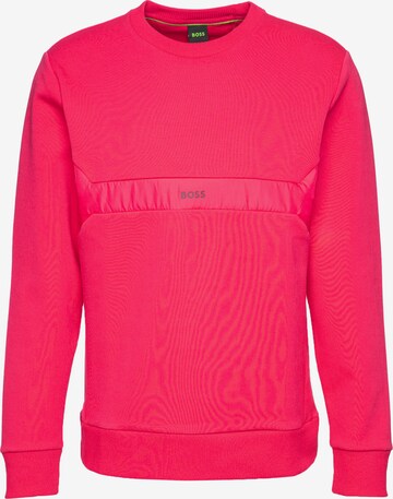 BOSS Sweatshirt 'Salbon' in Pink: front