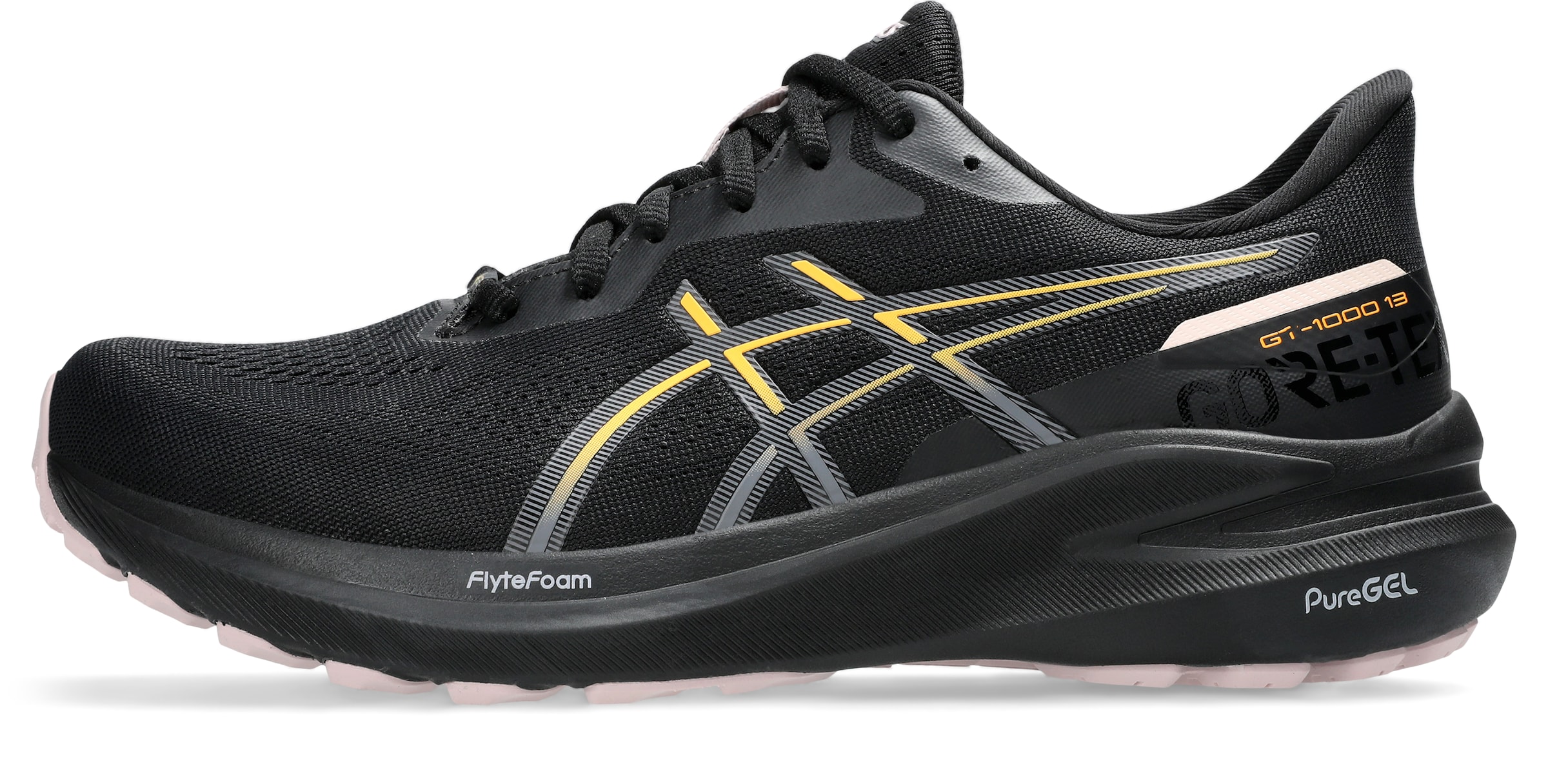 ASICS Running Shoes in Black: front