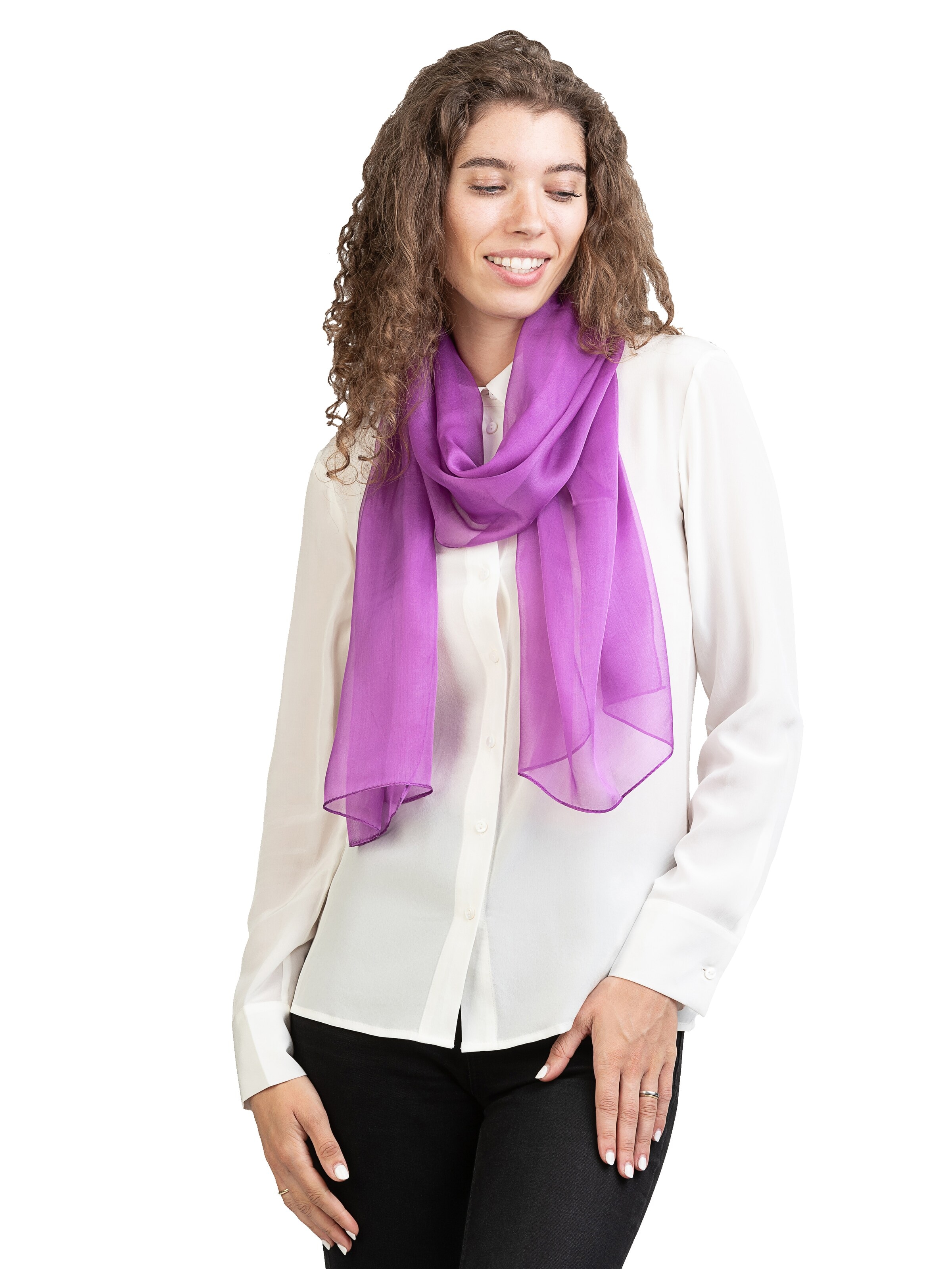 Posh Gear - Chal 'Chiffon Scialle' en lila: frente
