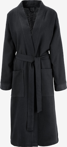 MY HOME Long Bathrobe in Black: front