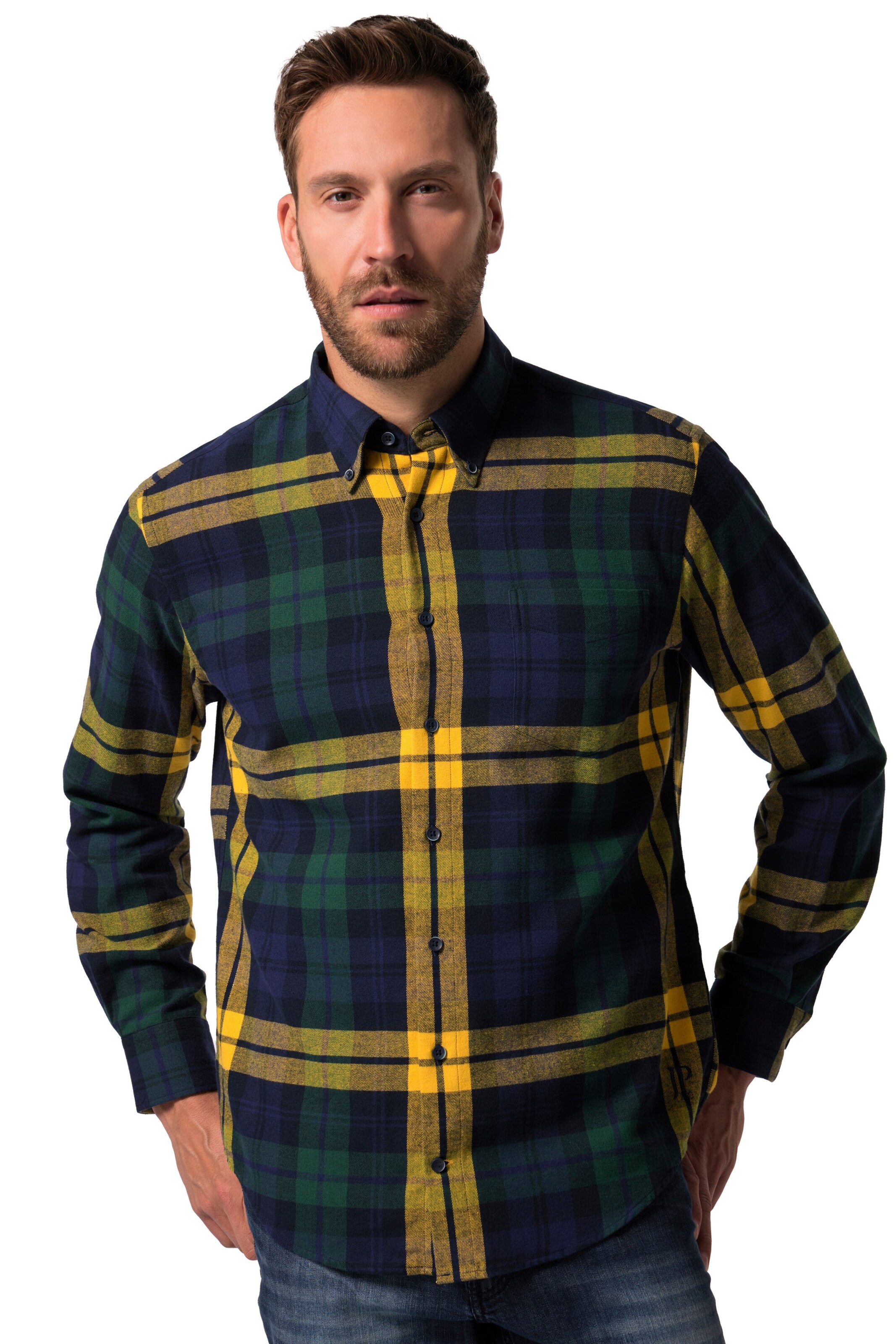 JP1880 Regular fit Button Up Shirt in Green: front