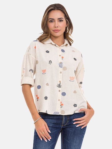 CIPO & BAXX Blouse 'WH130' in Beige