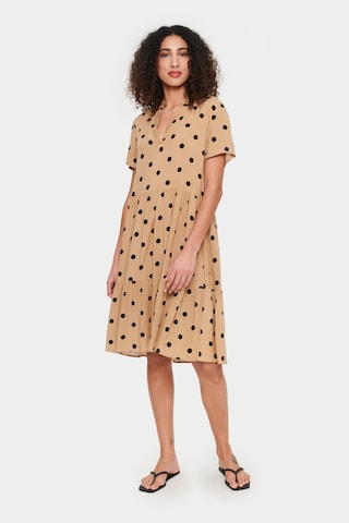 SAINT TROPEZ Shirt Dress 'Eda' in Brown