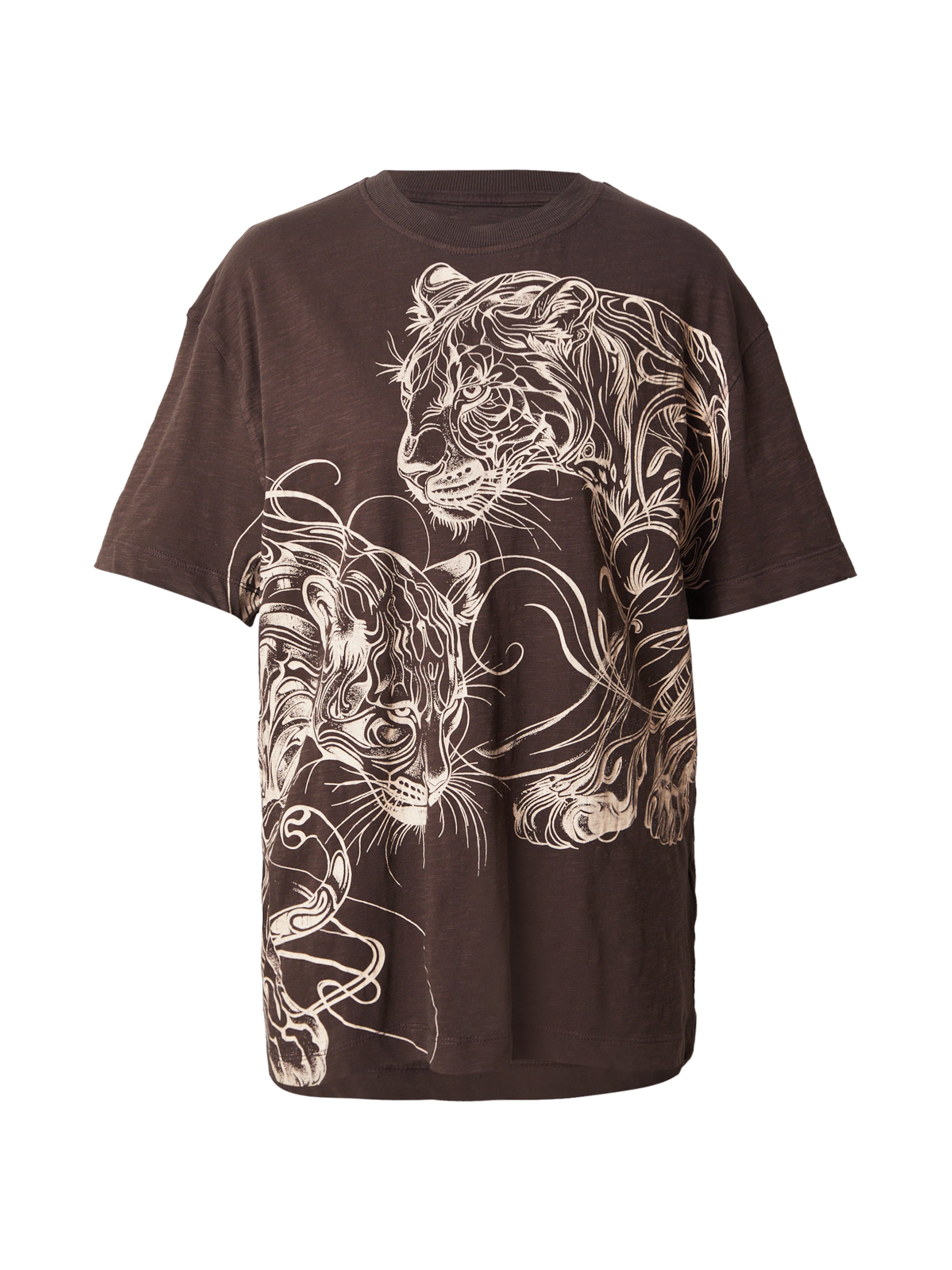 GUESS T-Shirt 'PANTHERS' in Braun: Vorderseite