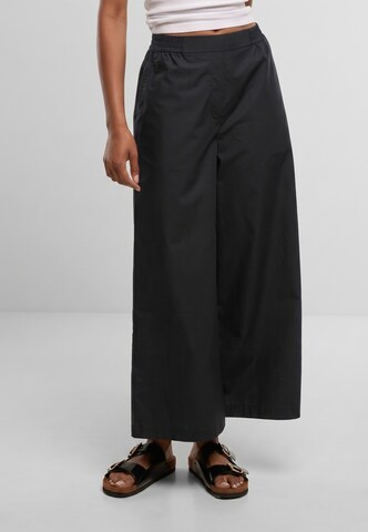 Urban Classics Wide leg Broek in Zwart: voorkant