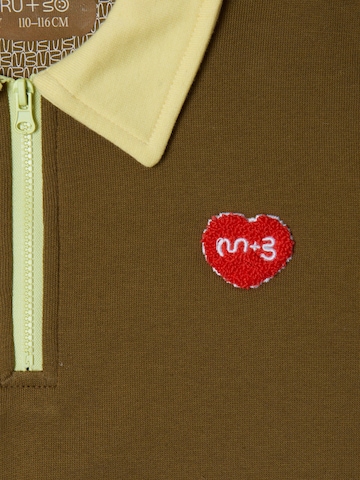 Maru + Bo Sweatshirt 'TWO-TONE POLO LOVES YOU SWEATSHIRT'‌‌‌‌ in Braun