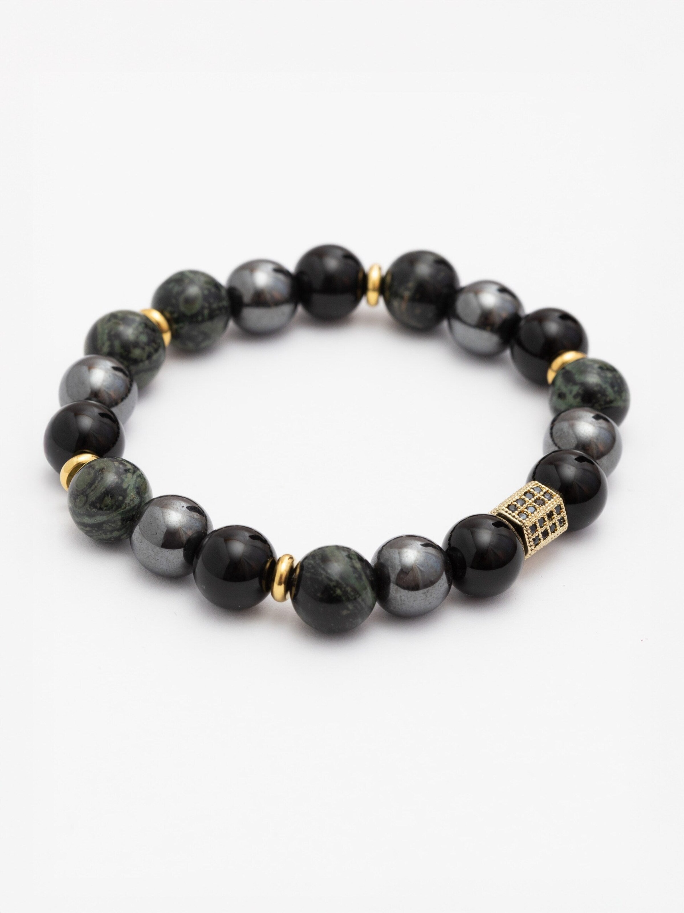 Secret Stones Bracelet 'AB' in Gold: front