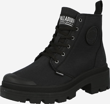 Palladium Lace-Up Ankle Boots 'Pallabase' in Black: front