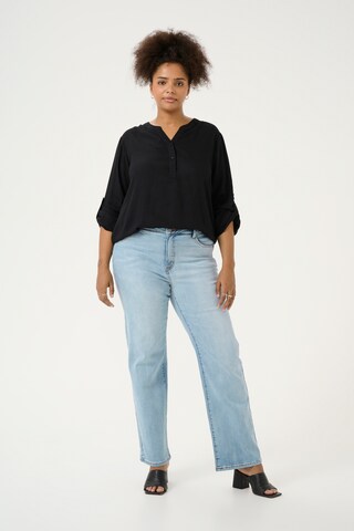 KAFFE CURVE Bootcut Jeans in Blauw
