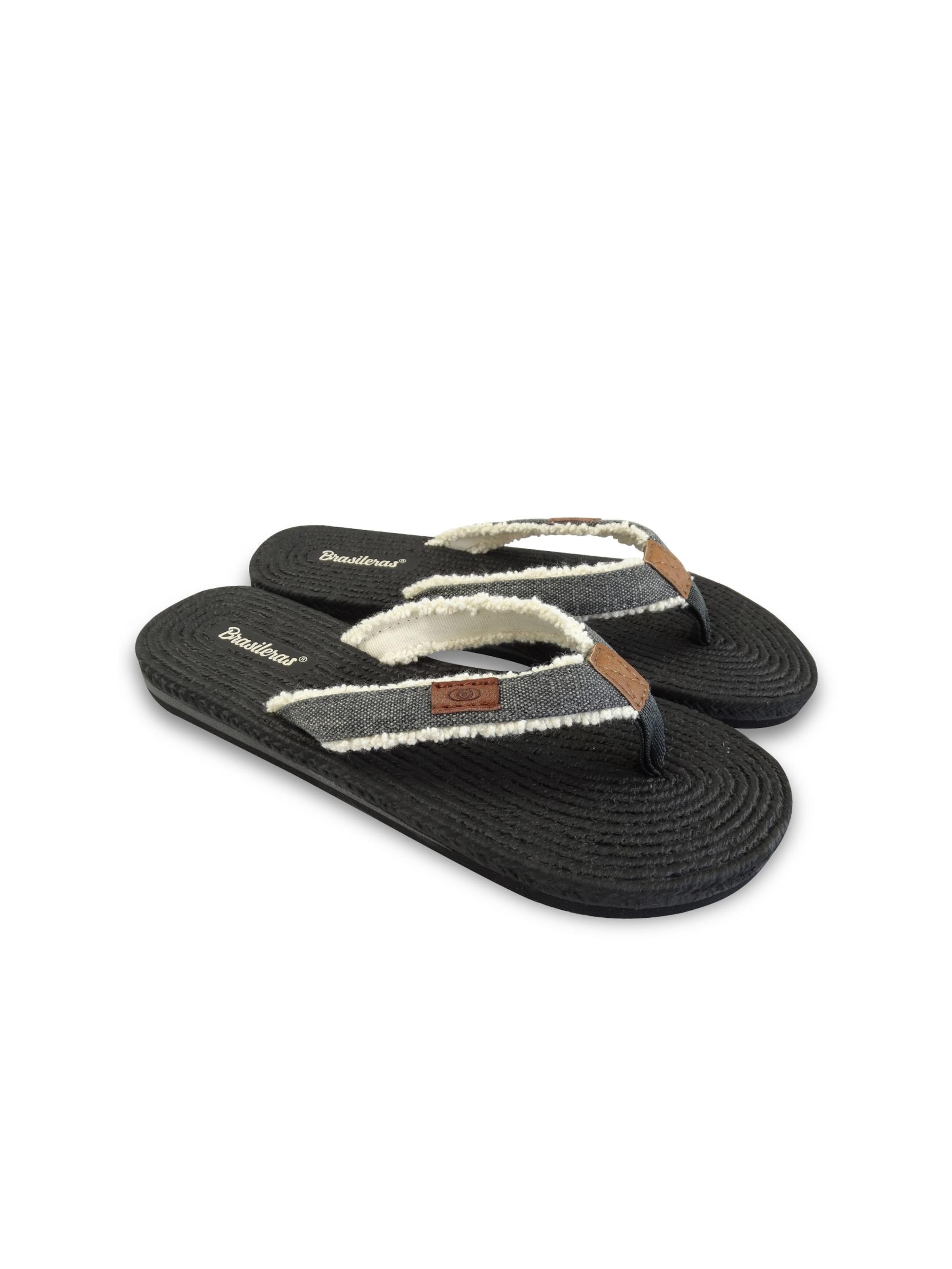 Brasileras Strand-/badschoen 'Lino' in Zwart